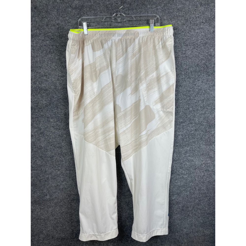 Nike Zenvy Athletic Pants Mens XL White Tan Brushstroke Training Jogger